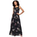Harpa Women Round Neck Maxi Black Dress...