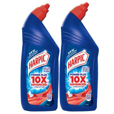 Harpic Disinfectant Toilet Cleaner Liquid, Original - 1 L (Pack of 2) | India's # 1 Toilet Cleaner