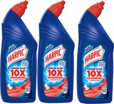 Harpic Power Plus Disinfectant Original Liquid Toilet Cleaner (3 x 1 L)