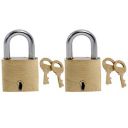 Harrison A-1-0001_PK 2 Brass 3 Levers Padlock with 2 Keys (Pack of 2)...