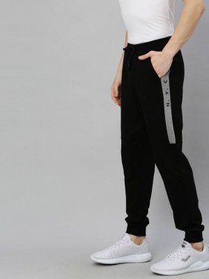 HARVARD  Men Solid Black Track Pants