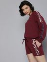 Harvard Women Maroon Brand Logo Printed Co-Ord Set...