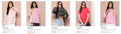 Harvard Women's Shirts Upto 80% Off 