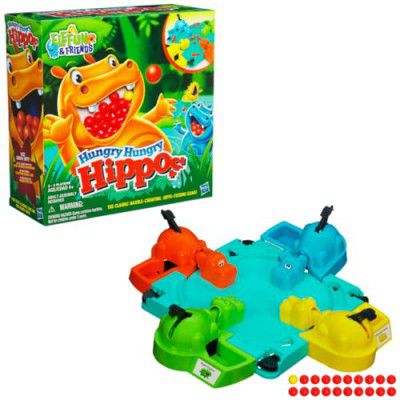 Hasbro Gaming Hungry Hungry Hippos Game, Fun Board Game for Kids