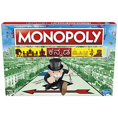 Hasbro Gaming Monopoly Board Game Board Game in Kannada for Families and Kids Ages 8 and Up, Classic Fantasy Gameplay