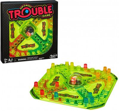 HASBRO GAMING Trouble Neon Pop Board Game for Kids Ages 5 and Up Party