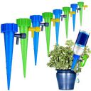 HASTHIP Plastic 12 Pcs Drip Irrigation Kit For Home Garden, Self-Watering Spikes For Plants, Automatic Plant Water Dropper With Slow Release Control Valve Switch Drip Irrigation System...