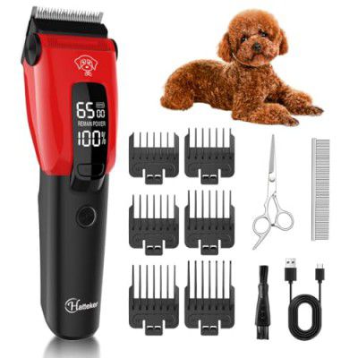 Hatteker Pets Professional Electric Pet Hair Trimmer With 7500 Rpm Clippers, Cat Cordless Trimmer, Auxiliary Light