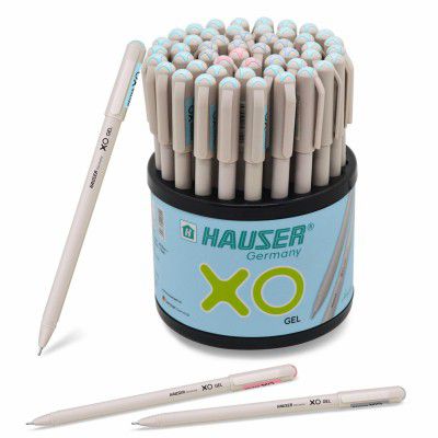 Hauser XO Gel Pen Stand | Sleek Body & Minimalistic Design With Matt Finish | Pack of 50 Pens