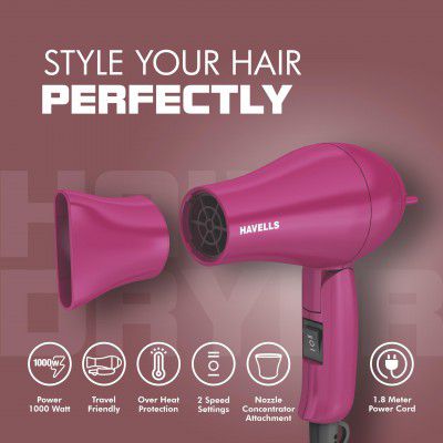 Havells 1000 Watt Foldable Hair Dryer ( HD1810 )
