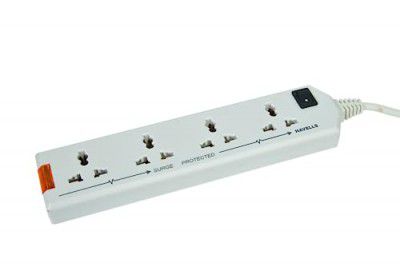 Havells 10V Heavy Duty 6A Four-Way 2400W Extension Board and Wire (White) -1.5 Metre