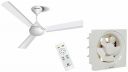 Havells 1200 mm Efficiencia Prime High Speed with Remote control Ceiling Fan (White) Ventil Air DX 250mm Exhaust Fan...