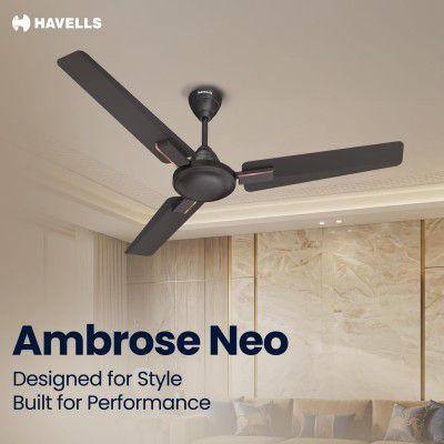 Havells 1200mm Ambrose Neo Energy Saving Ceiling Fan (Smoke Brown)
