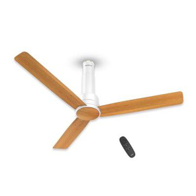 Havells 1200mm Elio Prime BLDC Ceiling Fan | Remote Controlled, 5 Star Rated (Pinewood Pearl White)