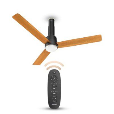 Havells 1200mm ELIO Underlight BLDC Ceiling Fan | Remote Controlled, High Air Delivery Fan, 5 Star Rated (Pack of 1, Pine Wood Matte Black)