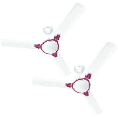 Havells 1200mm Equs ES Ceiling Fan (Pack of 2, White Maroon)