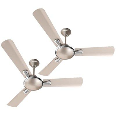 Havells 1200mm Festiva ES Ceiling Fan| Premium Finish| Energy Saving| Designer Fan (Pack of 2, Gold Mist)