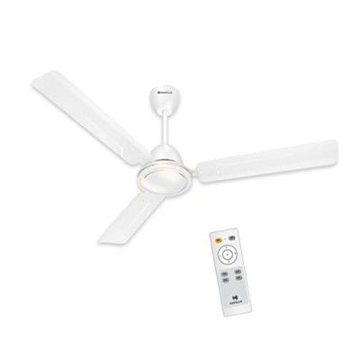 Havells 1200mm Glaze BLDC Motor Ceiling Fan | Remote Controlled, High Air Delivery Fan | Pack of 1, White)
