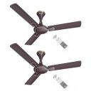Havells 1200mm Milor BLDC Motor Ceiling Fan | 5 Star with RF Remote (Pack of 2, Dusk)...