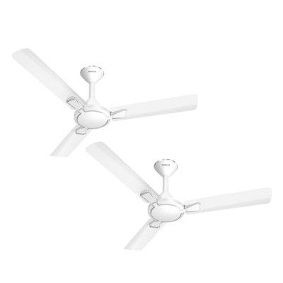 Havells 1200mm Milor BLDC BLDC Motor Ceiling Fan | 5 Star with RF Remote, 100% Copper, High Air Delivery (Pack of 2, Pearl White)