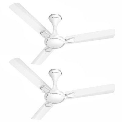 Havells 1200mm Milor Energy Saving Ceiling Fan (Pearl White, Pack of 2)