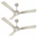 Havells 1200mm Nicola Energy Saving Ceiling Fan (Pearl White Silver, Pack of 2)...