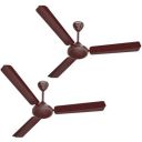 Havells 1200mm Thrill Air Energy Saving Ceiling Fan (Brown, Pack of 2)...