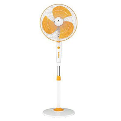 Havells 400mm High Speed Pedestal Fan | Strong & Stable Base | 2 Year Warranty | White & Yellow