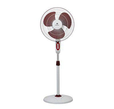 Havells 400mm Pedestal Fan | Three Speed Control | Strong & Stable Base | White & Red | Accelero | 2 year warranty