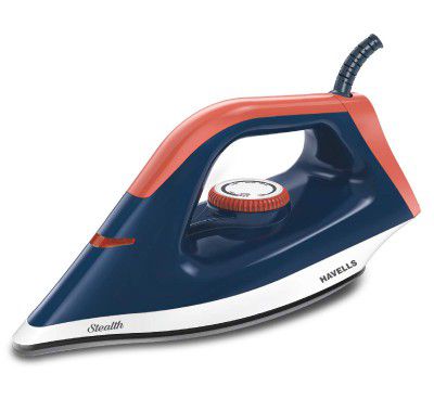 Havells ABS Stealth 1000 Watt Dry Iron With American Heritage Non Stick Sole Plate, (Blue), 1000 Watts