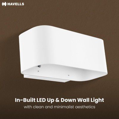 Havells Aluminium Home Decor XING Round LED Walllight 6W Home Art Light |White - Corded Electric | LED Source | Residential, Office, Restaurants