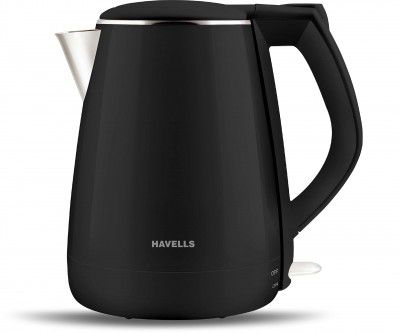 Havells Aqua Plus Electric Kettle 1.2 Litre, 1250 Watt | 2 Year Warranty (Black)