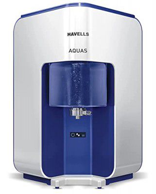 Havells AQUAS Water Purifier | RO+UF Purification Tech (White and Blue)