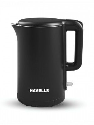 Havells Black 1250 W Double Wall Stainless Steel Inner Body Electric Kettle- 1.5 L