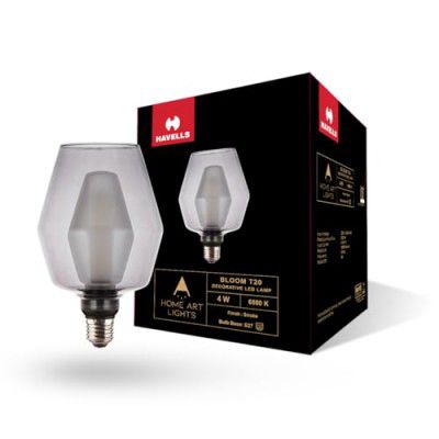 HAVELLS Decorative Bulb -BLOOM T20 SMOKE 4W 6500K E27 LAMP