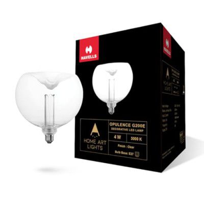 HAVELLS Decorative Bulb-OPULENCE G200E CLEAR 4W 3000K E27 LAMP