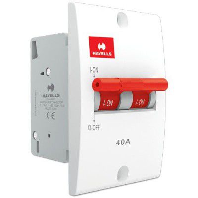 Havells DHMNIDPX040 PVC Plastic 40A DP Switch Disconnector Mini MCB