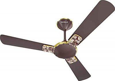 Havells Enticer Art 1200mm 2 Star Energy Saving Ceiling Fan (Flora Espresso Brown, Pack of 1)