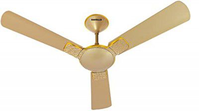 Havells Enticer Hues Energy Saving 1200 mm Ceiling Fan | 100% Copper Winding Motor |  Premium IMD Metallic Finish (Hues Gold)