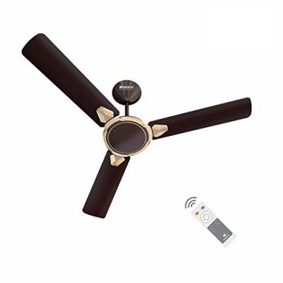 Havells Equs Decorative BLDC 1200mm Energy Saving with Remote Control 5 Star Ceiling Fan (Smoke Brown, Pack of 1)