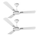 Havells Festiva 1200mm Dust Resistant Ceiling Fan (Pearl White Silver, Pack of 2)...