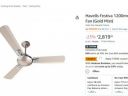Havells Festiva 1200mm Dust Resistant Ceiling Fan, (Gold Mist)...