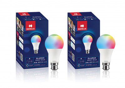 Havells Glamax 9W LED WiFi Smart B22 Bulb|Pack of 2