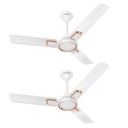 Havells Glaze 1200mm 1 Star Energy Saving Ceiling Fan (Pearl White Copper, Pack of 2)...