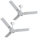 Havells Glaze 1200mm 1 Star Energy Saving Ceiling Fan (White Chrome, Pack of 2)...