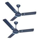 Havells Glaze 1200mm Energy Saving Ceiling Fan (Sapphire Blue Chrome, Pack of 2)...