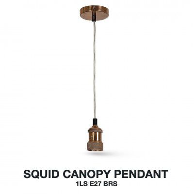 Havells Metal Squid Canopy Pendant 1LS E27 BRS, Brass