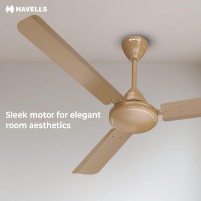 Havells Mozel XP 1200mm Ceiling Fan, Best in Class Base Fan | 2 Year Warranty | Desert Gold