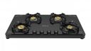 Havells Nucleus Slim Gas stove | 4 Heavy Duty Forged Brass Burner  (Black)...