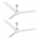 Havells Pacer 1200mm 2 Star Energy Saving Ceiling Fan (Elegant White, Pack of 2)...